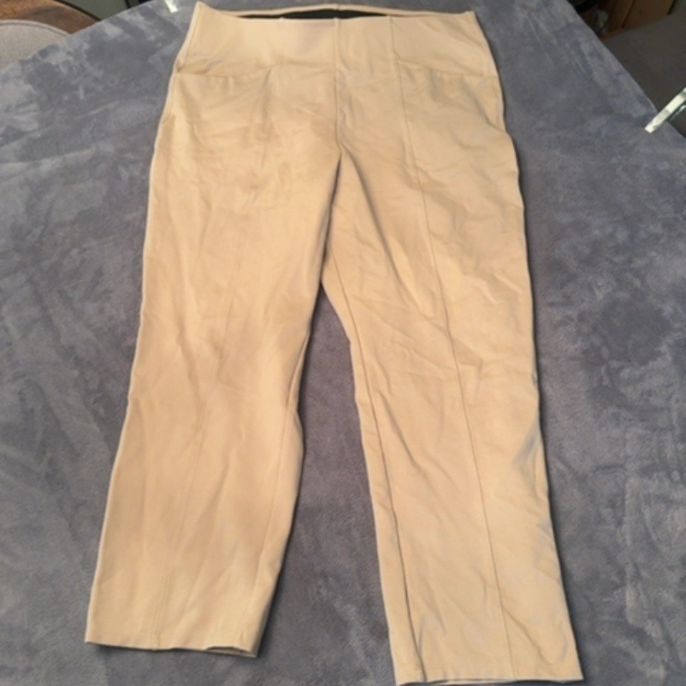 Old Navy Pants Women XL Beige Stevie Straight Extra High Rise Pull On Stretch